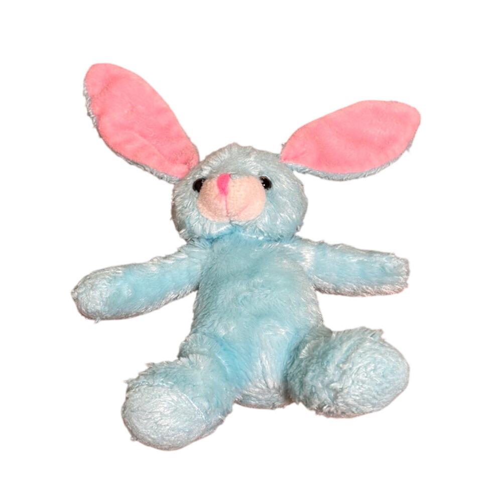 Habitat for Humanity Sunny Bunny Plush Easter Blue Pink Rabbit Stuffed Animal 9”